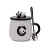 Panda Coffee Mug With Lid And Spoon - White And Black Online