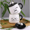 Panda Coffee Mug With Lid And Spoon - White And Black Online