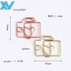 Gift Paper Binder Clips - Camera - Rose Gold And Gold - Set Of 7