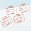 Buy Paper Binder Clips - Camera - Rose Gold And Gold - Set Of 7