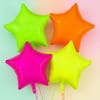 Gift Party Dazzling Neon & UV Star DIY Balloons -  4 pcs