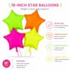 Buy Party Dazzling Neon & UV Star DIY Balloons -  4 pcs