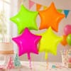 Shop Party Dazzling Neon & UV Star DIY Balloons -  4 pcs
