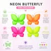 Shop Party Vibrant Neon & UV Butterfly DIY Balloons - 4 pcs