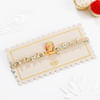 Buy Pastel Krishna Macrame Rakhi With Meena Work