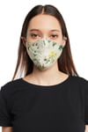 Shop Payal Singhal Face Mask With Pouch - Aqua And Ivory - Titli Print - Reversible
