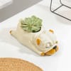 Peaceful Succulent & Pup-Shaped Planter Gift