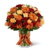 Peach Spray Roses, Burgundy Carnations & Daisies Bouquet Online
