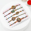 Buy Peacock CZ And Meena Rakhi (Set of 5)