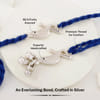 Buy Peacock Feather 925 Sterling Silver Bhaiya Bhabhi Rakhi Set