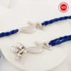 Peacock Feather 925 Sterling Silver Bhaiya Bhabhi Rakhi Set