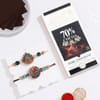 Peacock Grace - Rakhi And Chocolate Combo