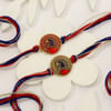 Gift Peacock Meena Rakhi Set Of 2 And Joyful Nibbles Hamper