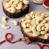Peacock Metal Rakhi With Cashews Online
