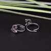 Buy Peacock Oxidised Toe Rings
