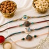 Peacock Rakhi Set with Premium Dry Fruits Online