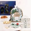 Peacock Silver Plated Rakhi Gift Box