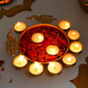 Buy Peacock Urli With DIY Rangoli Set And T-Lights