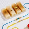 Pearl Rakhi Duo With Milk Cake Online