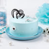 Gift Pearly Blue Cream Cake  (Half Kg)