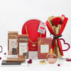 Perfume, Chocolates and Fresh Rose Gift Set