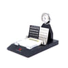 Shop Perpetual Silver Calendar And Clock With Memo Pad