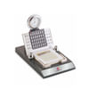 Perpetual Silver Calendar And Clock With Memo Pad Online