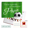 Personal greeting card with Merci: Wunderbarer Papa (250 g)