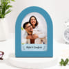 Buy Personalised Couple Arched Blue Photo Frame