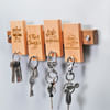 Gift Personalised Family Themed Wooden Keyholder