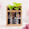 Buy Personalised Photo Frame with Money Plant for Father's Day