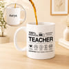 Personalized 100% Dedicated Teacher's Day Mug