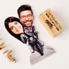 Buy Personalized Adventure Ride Caricature with Wooden Stand