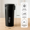 Gift Personalized Airplane Mode On Black Vaccum Insulated Mug