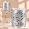 Personalized Baby Elephant Silver Mug