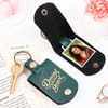 Personalized Bappa's Grace Leather Photo Keychain