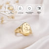 Gift Personalized Bar Signet Mother's Day Ring