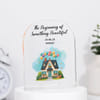 Buy Personalized Beautiful Beginnings Acrylic Desk Stand