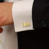Personalized Bespoke Gold Initials Cufflinks Online