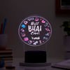 Personalized Best Bhai Ever Black Base LED Lamp Online