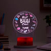 Personalized Best Bhai Ever Brown Base LED Lamp