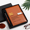 Personalized Best Boss Leather Diary with Pen