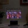 Shop Personalized Best Brother Ever LED Lamp And Salma Work Rakhi