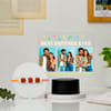 Personalized Best Brother Ever LED Lamp And Salma Work Rakhi Online