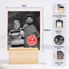 Gift Personalized Best Dad Wooden Base Photo Frame