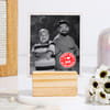 Personalized Best Dad Wooden Base Photo Frame