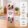 Gift Personalized Bhaiya Bhabhi Photo Wooden Stand for Rakhi