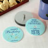 Personalized Birthday Coasters with Metal Coasters (Set of 8) Online