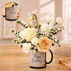 Personalized Birthday Peach Floral Mug Arrangement Online