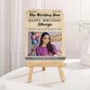 Personalized Birthday Photo Frame Plaque | Same Day Delivery | Custom Newspaper Style Board with Woo